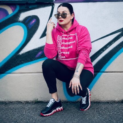 BITCH Hoodie ( Pink)